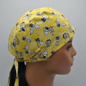 Peanut Charlie Brown and Lucy Surgical Scrub Cap, Size Medium and Large